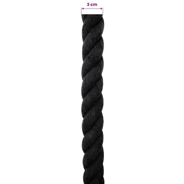 Rep Svart 3 x 3 x 2500 cm Bomull