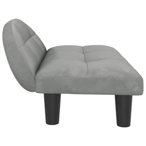 Hundbädd ljusgrå 70x52x30 cm sammet