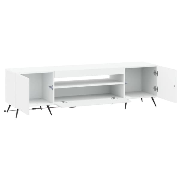 LED TV-skåp Vit Konstruerat trä