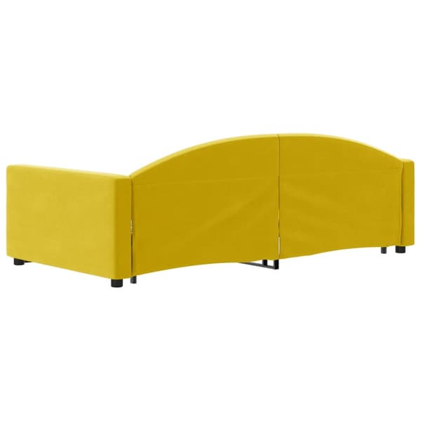 Dagbädd utdragbar gul 100x200 cm sammet
