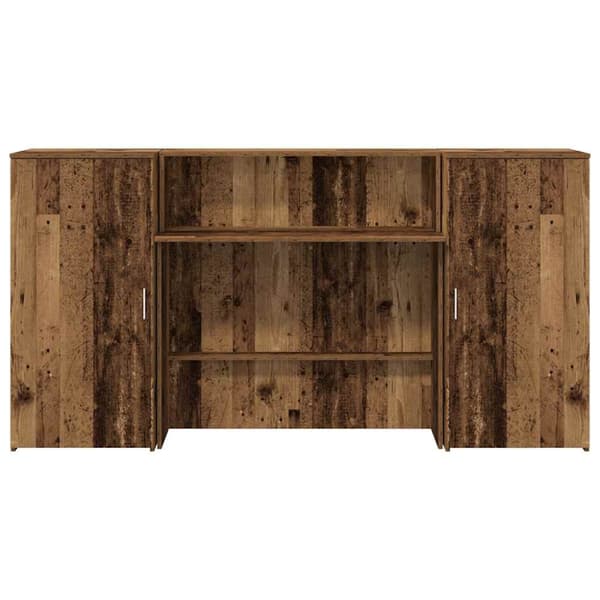 Receptionsdisk grå sonoma 200x50x103,5 cm konstruerat trä