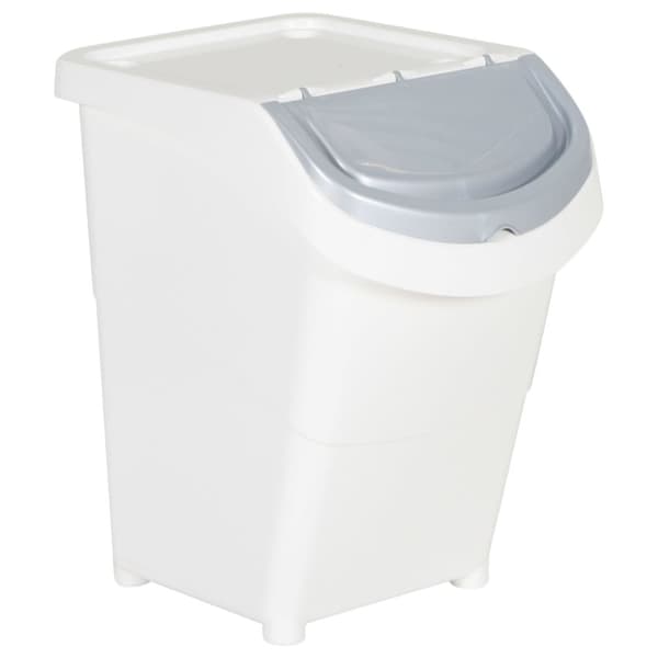 Stapelbara soptunnor med lock 3 st vit PP 120 L