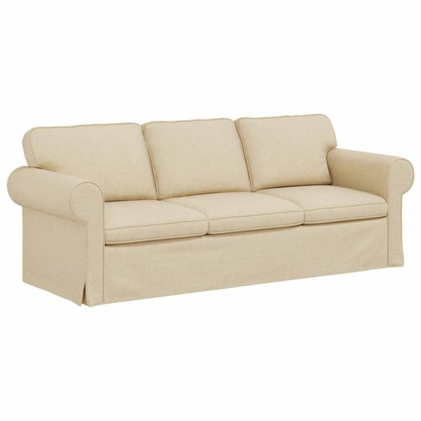 Soffa Kräm 215 x 82 x 80 cm tyg