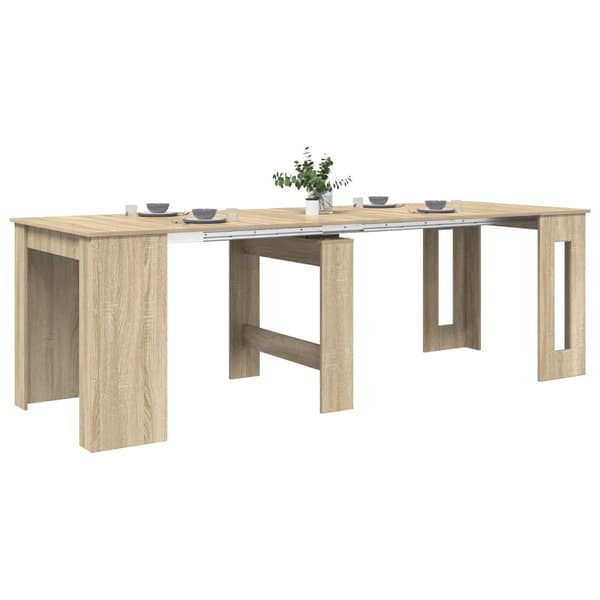 Matbord 240 x 85 x 75 cm Konstruerat trä Sonoma-ek Rektangulär