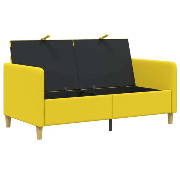Soffa med förvaring Ljusgul 152 x 78 x 87 cm Polyester