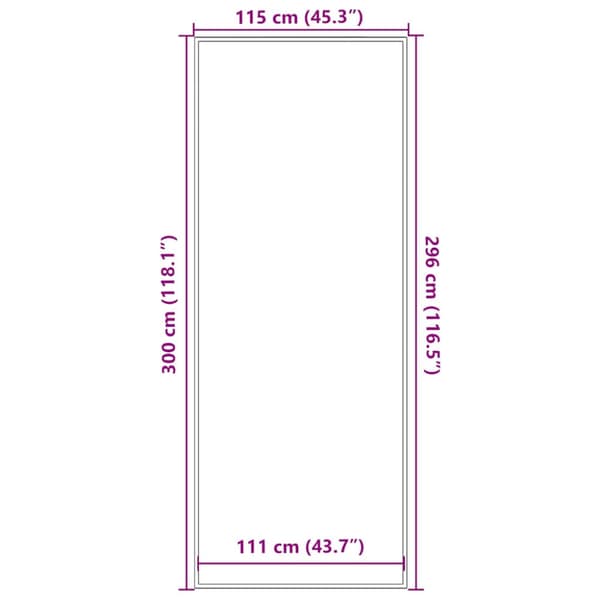 Dörrmatta antracit 115x300 cm
