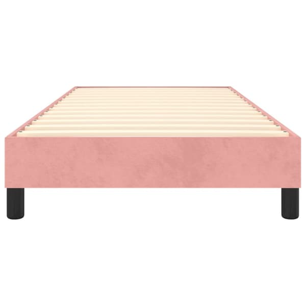 Boxspring-sängram rosa 80x200 cm sammet