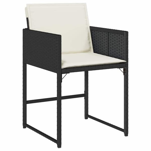 Trädgårdsmöbelset 9 pcs Svart konstrotting