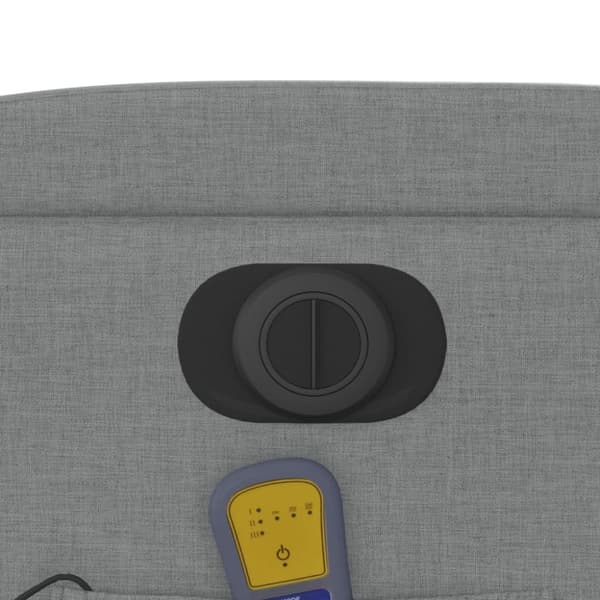Elektrisk massagefåtölj ljusgrå tyg