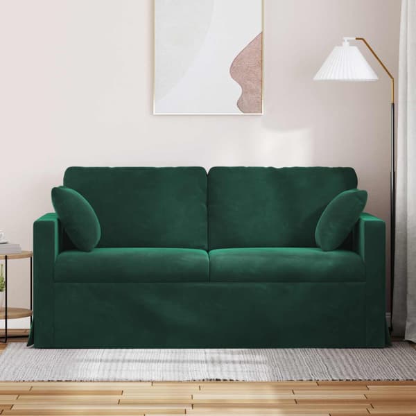 Soffa Mörkgrön 158 x 78 x 80 cm Sammet