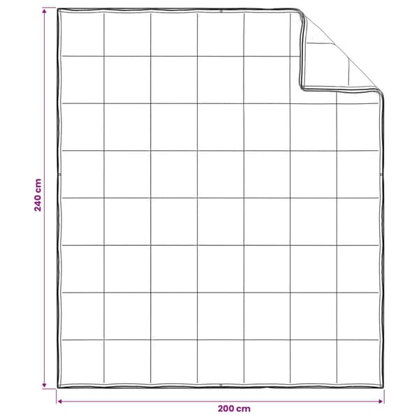 Täckeset 3 st 200 x 240 cm Alla årstider Bambu Vit