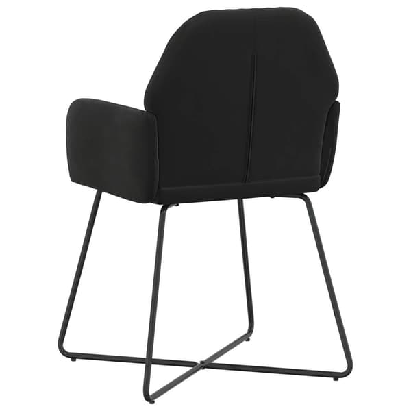 Matstolar 4 pcs Sammet Svart 55 x 50 x 84 cm