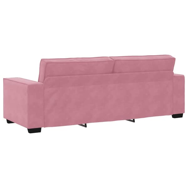 Soffgrupp med dynor 3 delar rosa sammet