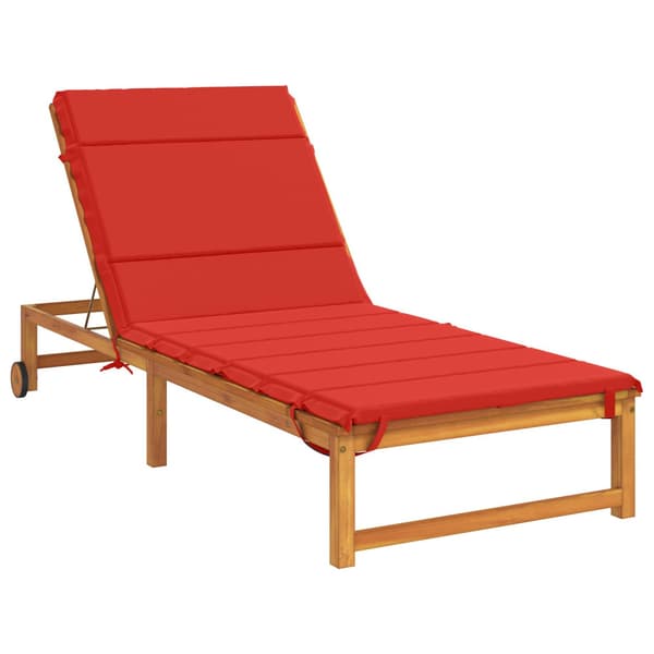 Solstol Kudde GEMERT 100% Polyester Röd 200 x 80 x 3 cm