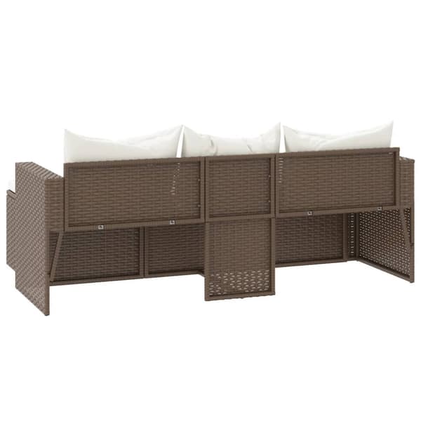 Loungegrupp brun konstrotting