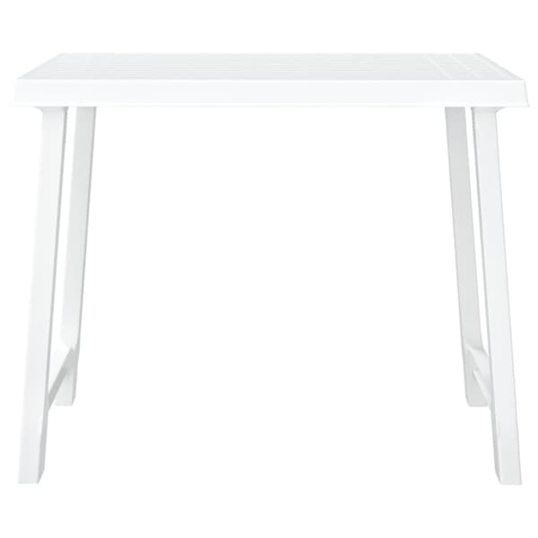 Campingbord vit 79x56x64 cm PP träutseende