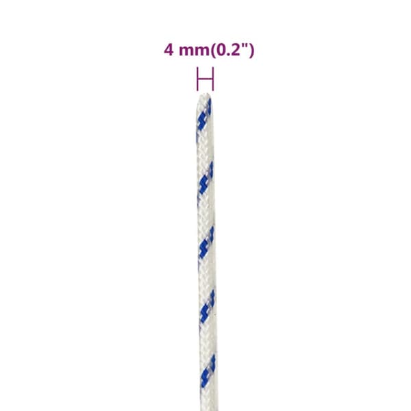Båtlina vit 4 mm 25 m polypropylen