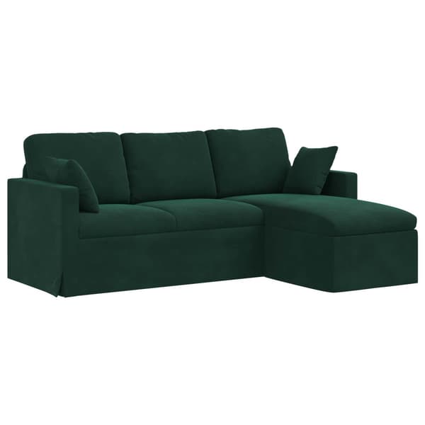 Soffa Mörkgrön 198 x 134 x 80 cm Sammet