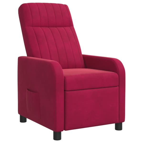 Recliner Vinröd Sammet (V)