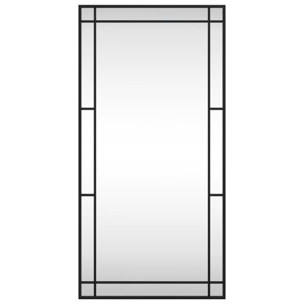Väggspegel svart 50x100 cm rektangulär järn