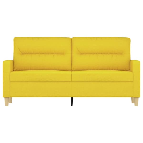 2-sitssoffa ljusggul 140 cm tyg