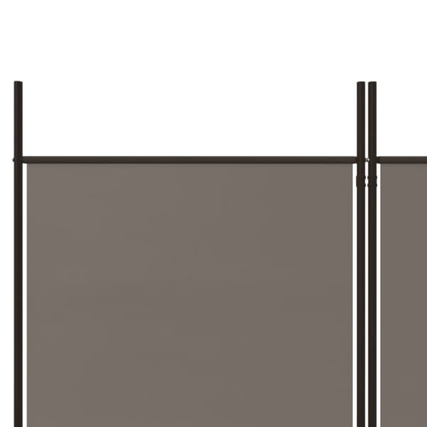 Rumsavdelare 5 paneler antracit 250x180 cm tyg