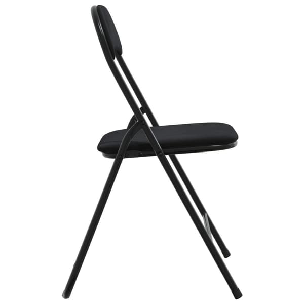 Fällstol 8 pcs Svart 48 x 44 x 78 cm Sammet