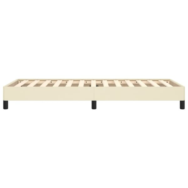 Sängram gräddvit 90x200 cm konstläder