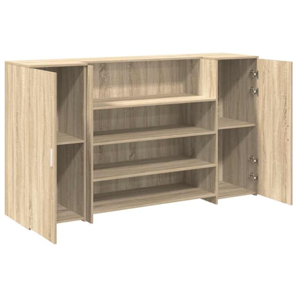 Receptionsdisk sonoma-ek 180x50x103,5 cm konstruerat trä