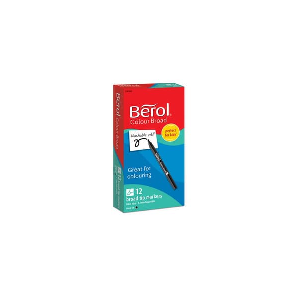 Fiberpenna BEROL Broad svart 12/fp