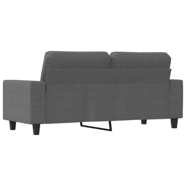 Soffa 2-sits mörkgrå 140 cm tyg