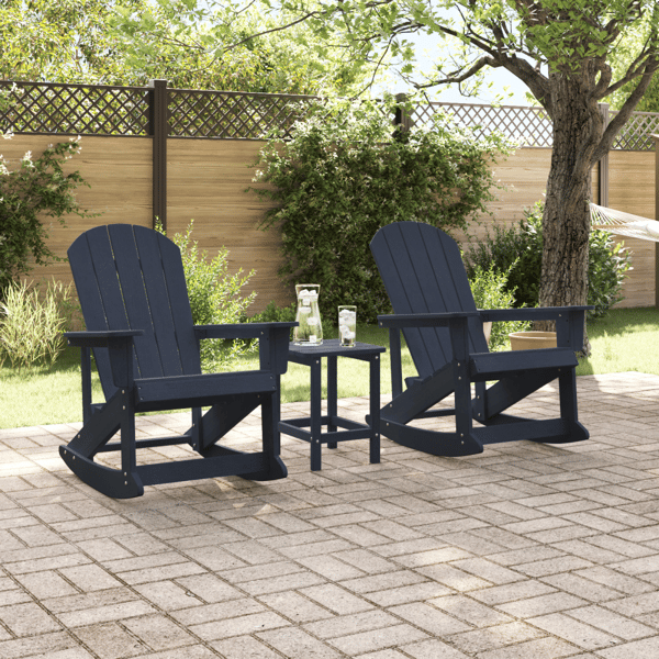 Adirondack Gungstolar 2 pcs Mörkblå HDPE