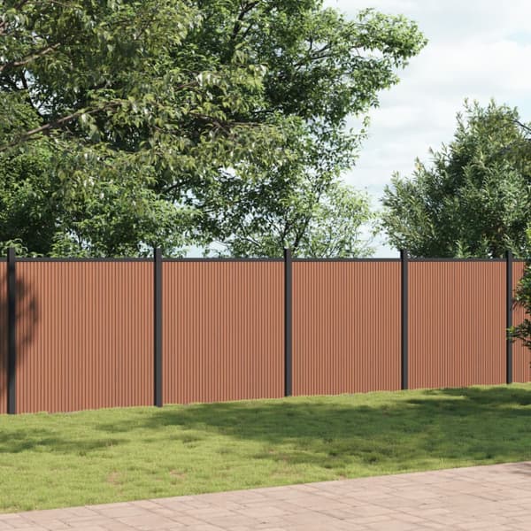 Staketpanel brun 1737x186 cm WPC