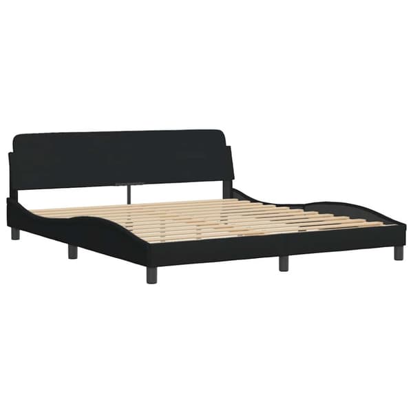 Bed Frame without Mattress Black 180x200 cm Fabric