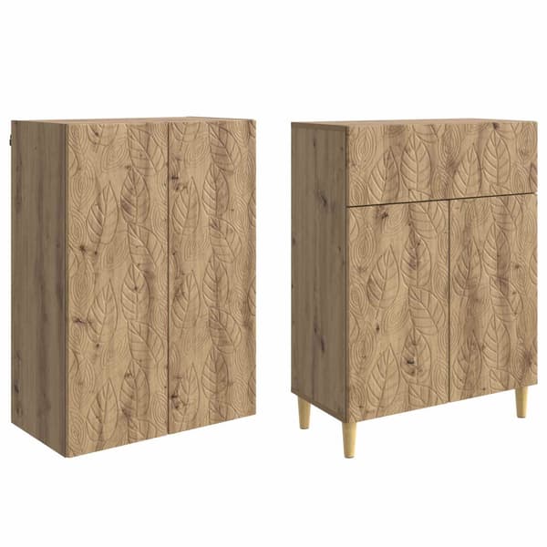 Skåpset 2 pcs Konstruerat trä