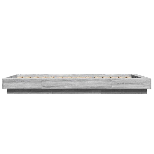 Golvsängsram Grå Sonoma 80 x 210 cm Konstruerat trä