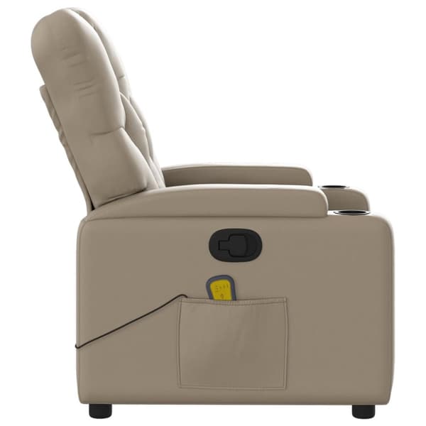 Massagefåtölj cappuccino konstläder