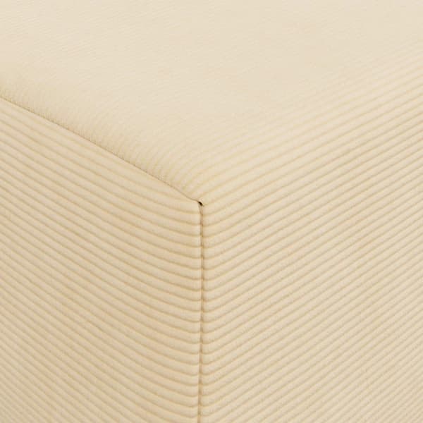 Fällbar Soffbed Gräddvit 200 x 70 x 10 cm Kordread tyg