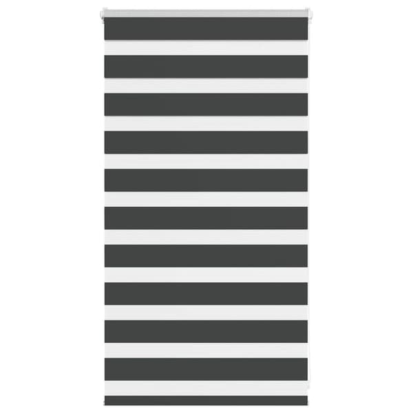 Rullgardin zebra svart 85x100 cm tyg bredd 80,9 cm polyester