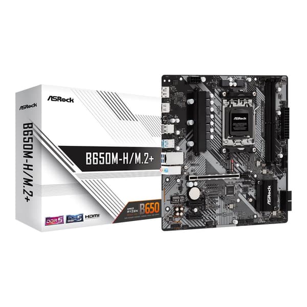 ASRock B650M-H/M.2+ - moderkort - micro ATX - Socket AM5 - AMD B650