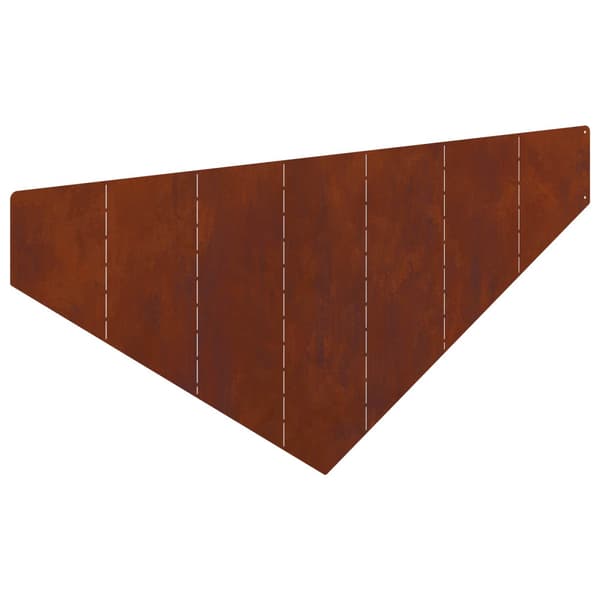 Kant för gräsmatta 100 x 45 cm Stål Rostig