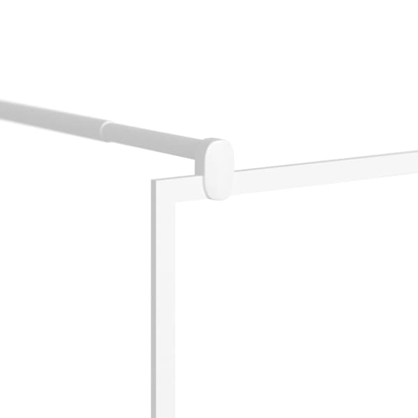 Duschvägg 100x195 cm ESG-glas vit