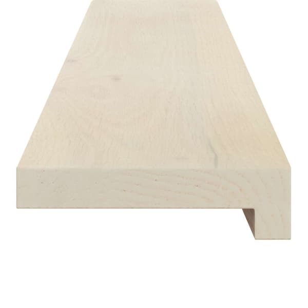Trappsteg 12 st 80 x 30 x 2 cm Vit Massivt Ekträ