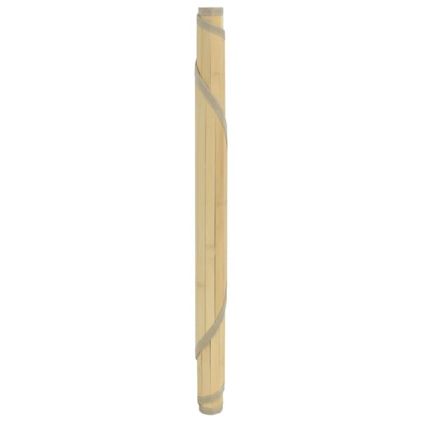 Matta rund ljus naturlig 80 cm bambu
