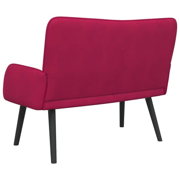 Tvåsitssoffa Vinröd 115 x 61 x 87 cm Sammet