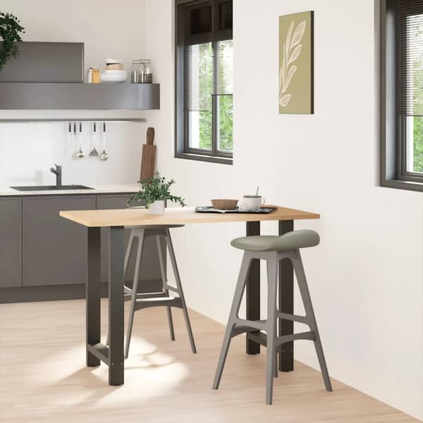 Barbordsben antracit 2 st 60x(90-91) cm stål
