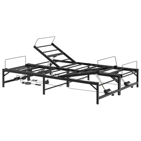 Elektrisk Justerbar Säng Ram Svart 140 x 200 cm Stål