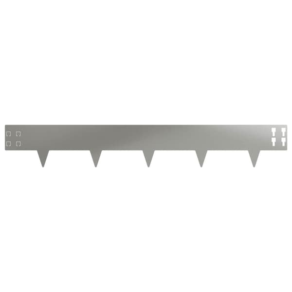 Kant för gräsmatta 30 pcs 100 x 15 cm Stål Silver