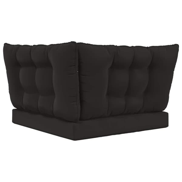 Utomhus Soffa Kudde 3 pcs Svart Polyester