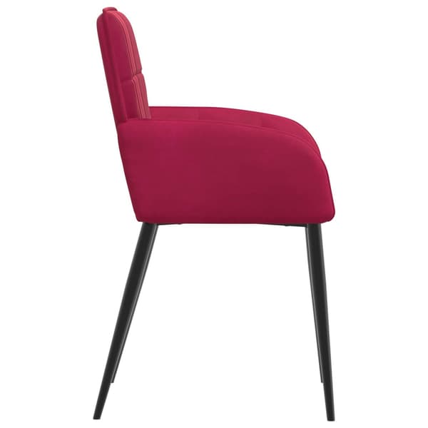 Matstolar 2 pcs Sammet Vinröd 57 x 50 x 85 cm